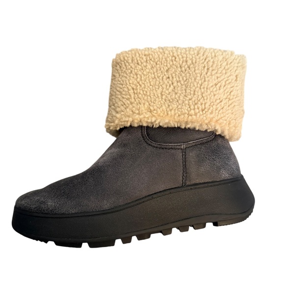 NEW!  FITFLOP F MODE double shearling Women's  Boots - Picture 10 of 12